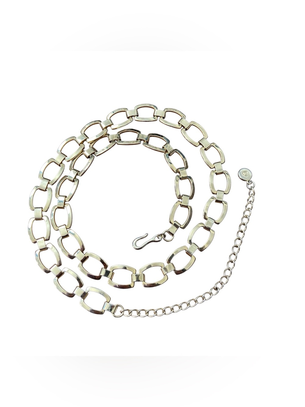 Vintage Gold-Tone Chunky Geometric Link Chain Belt